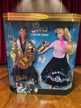 Elvis Live On Stage Barbie & Elvis Collector Edition Doll Set -Vintage 1996